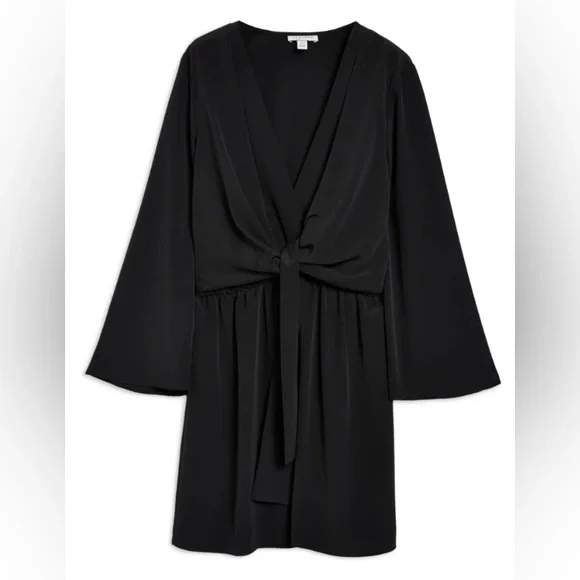 Topshop Black Mini Dress Size US 2 - Picture 3 of 9